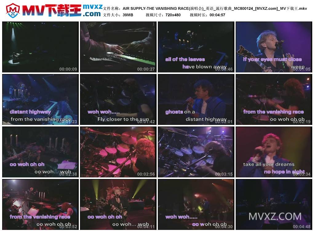 AIR SUPPLY-THE VANISHING RACE(演唱会)_英语_流行歌曲_MC800124